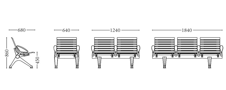 鋁合金機場椅/等候椅-SJ9087(圖2) undefined